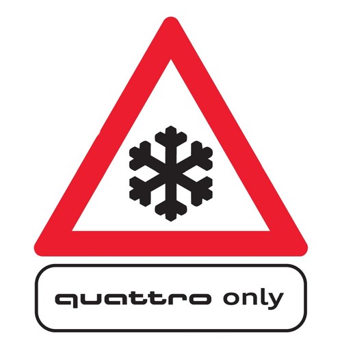 Audi aufkleber quattro only - quattro,