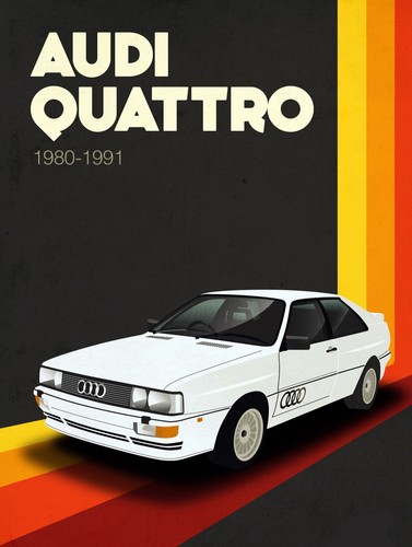 Audi quattro retro - audi, quattro,